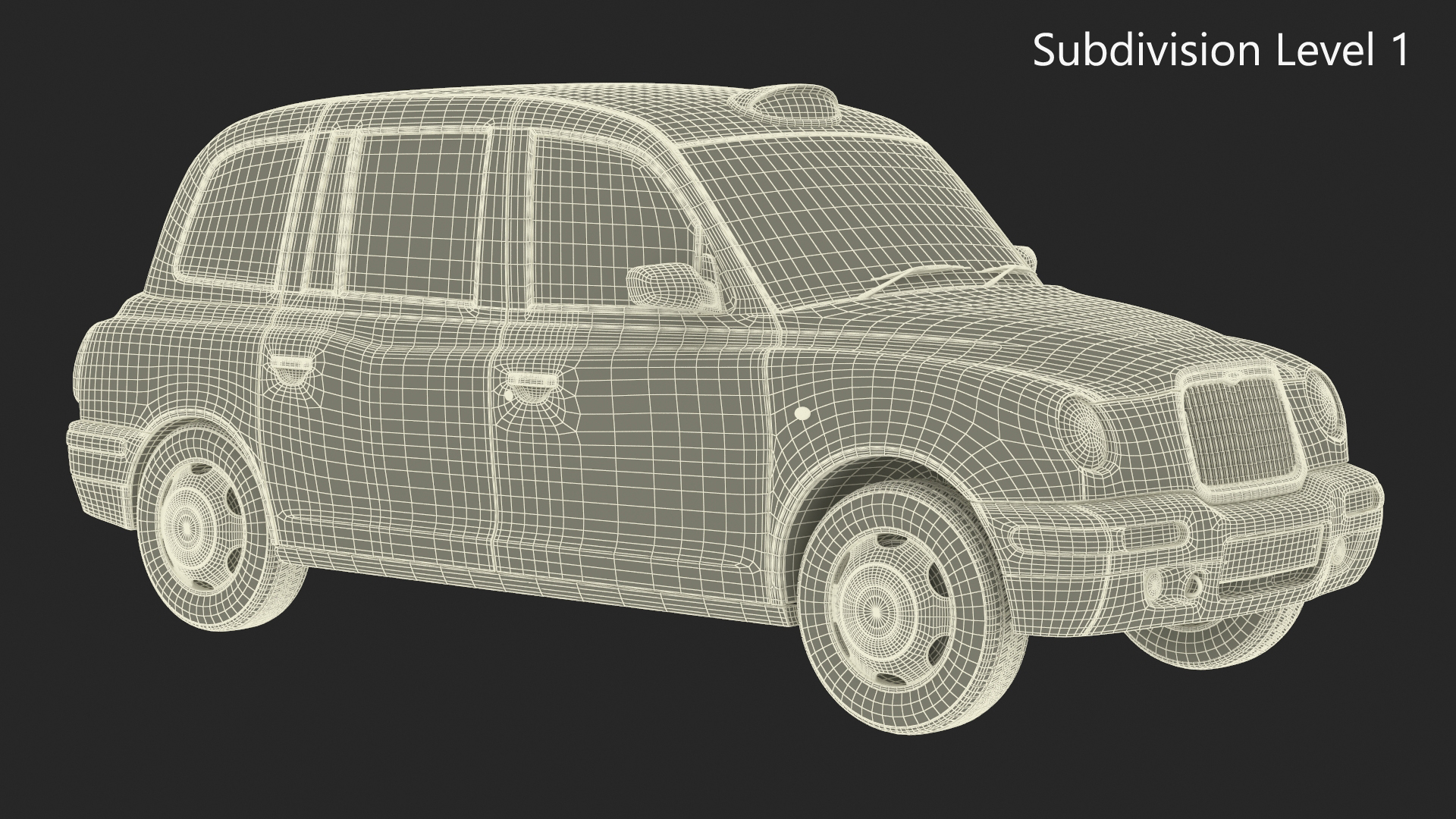 3D model London Black Cab Taxi TX1