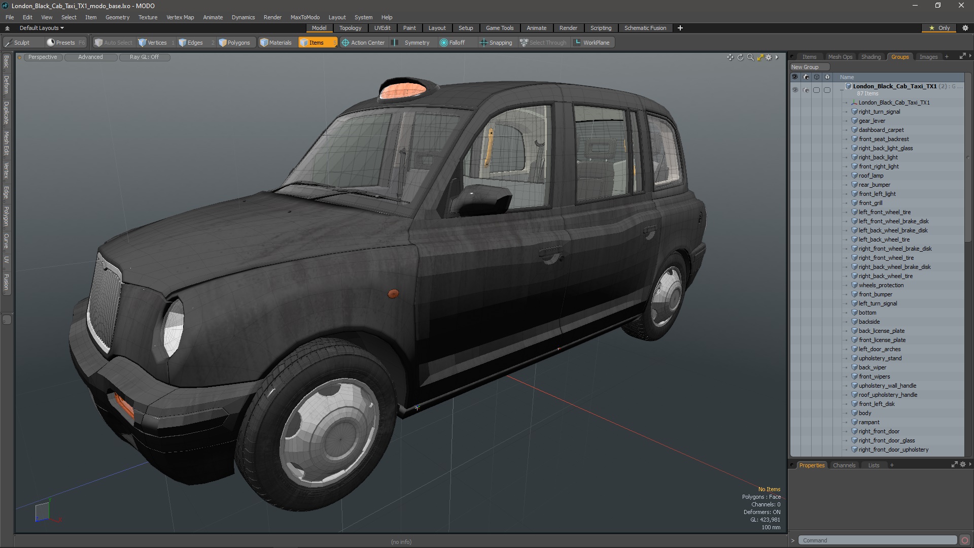 3D model London Black Cab Taxi TX1