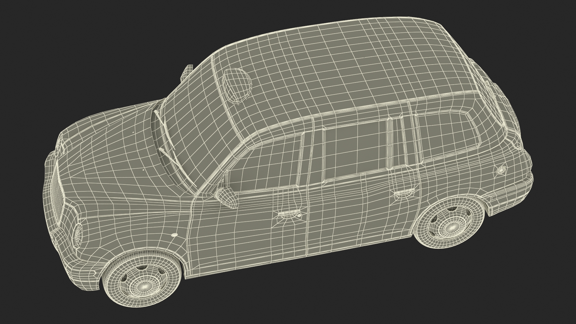 3D model London Black Cab Taxi TX1