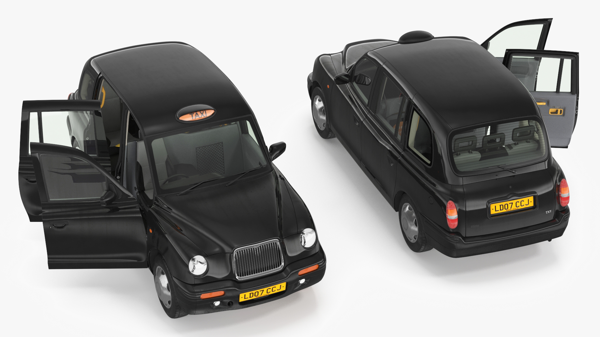 3D model London Black Cab Taxi TX1