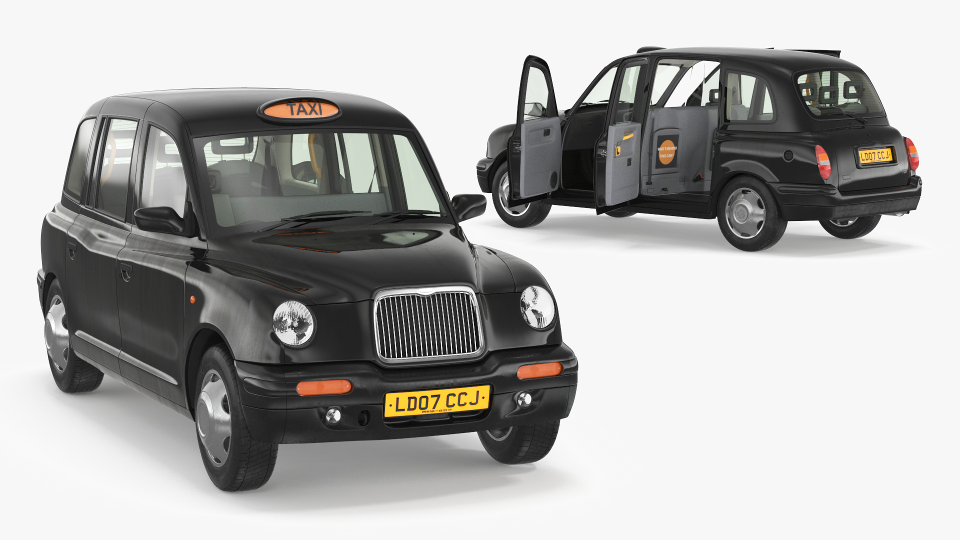 3D model London Black Cab Taxi TX1