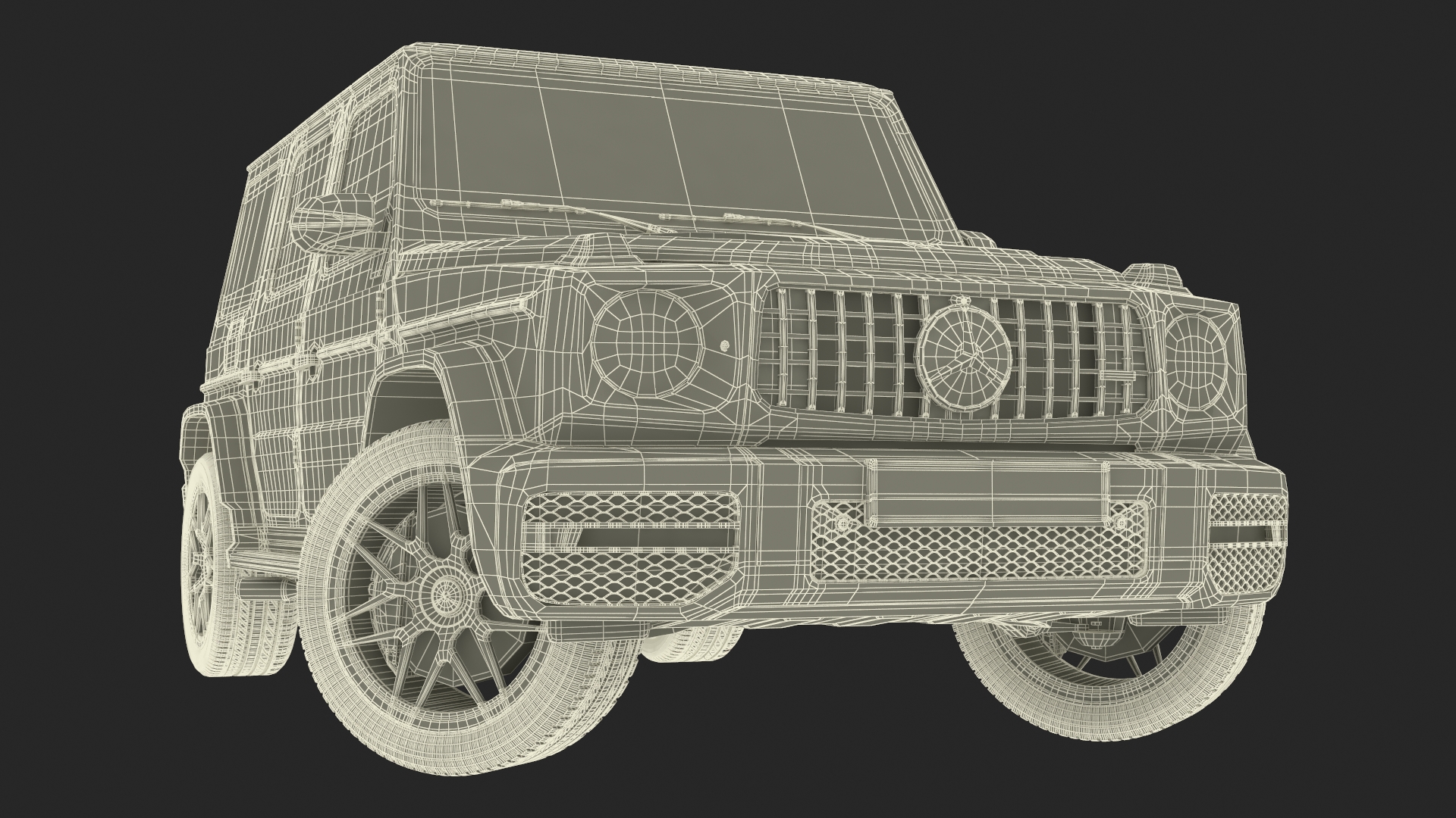 Mercedes-Benz G63 AMG Green Rigged 3D model