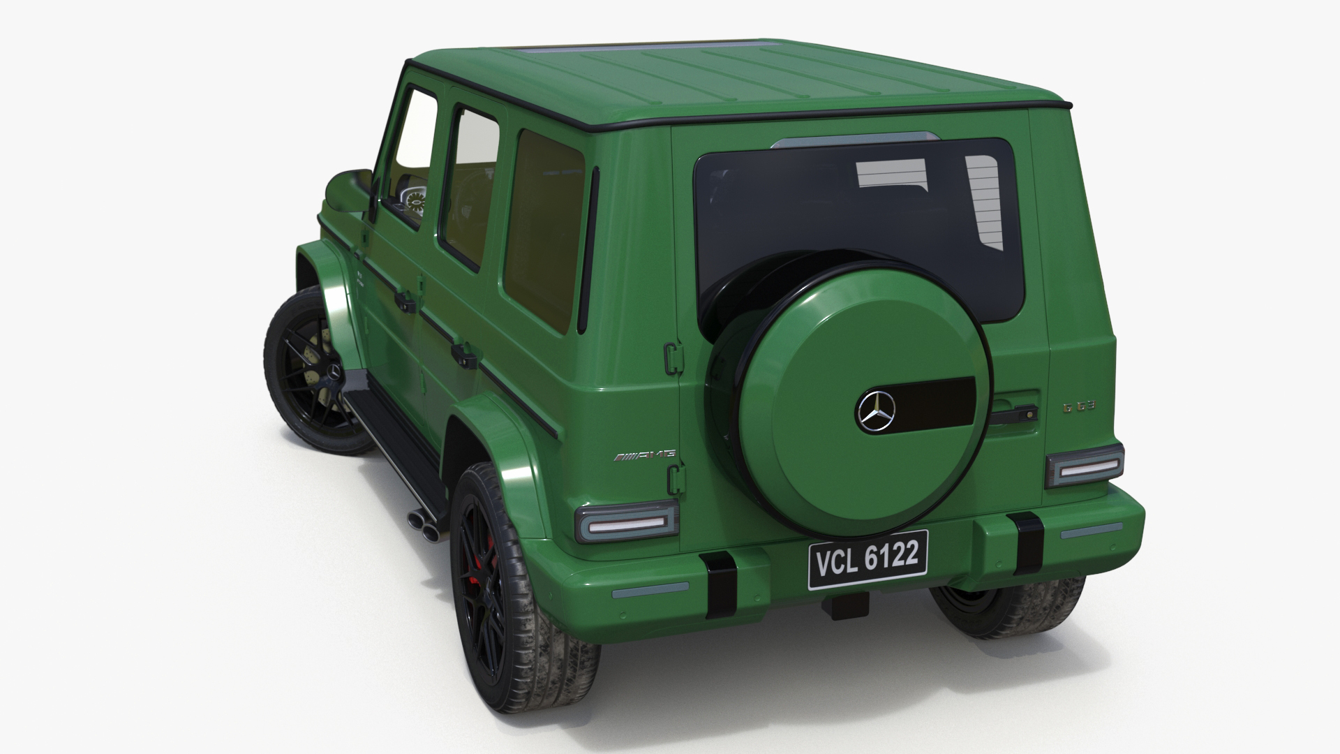 Mercedes-Benz G63 AMG Green Rigged 3D model