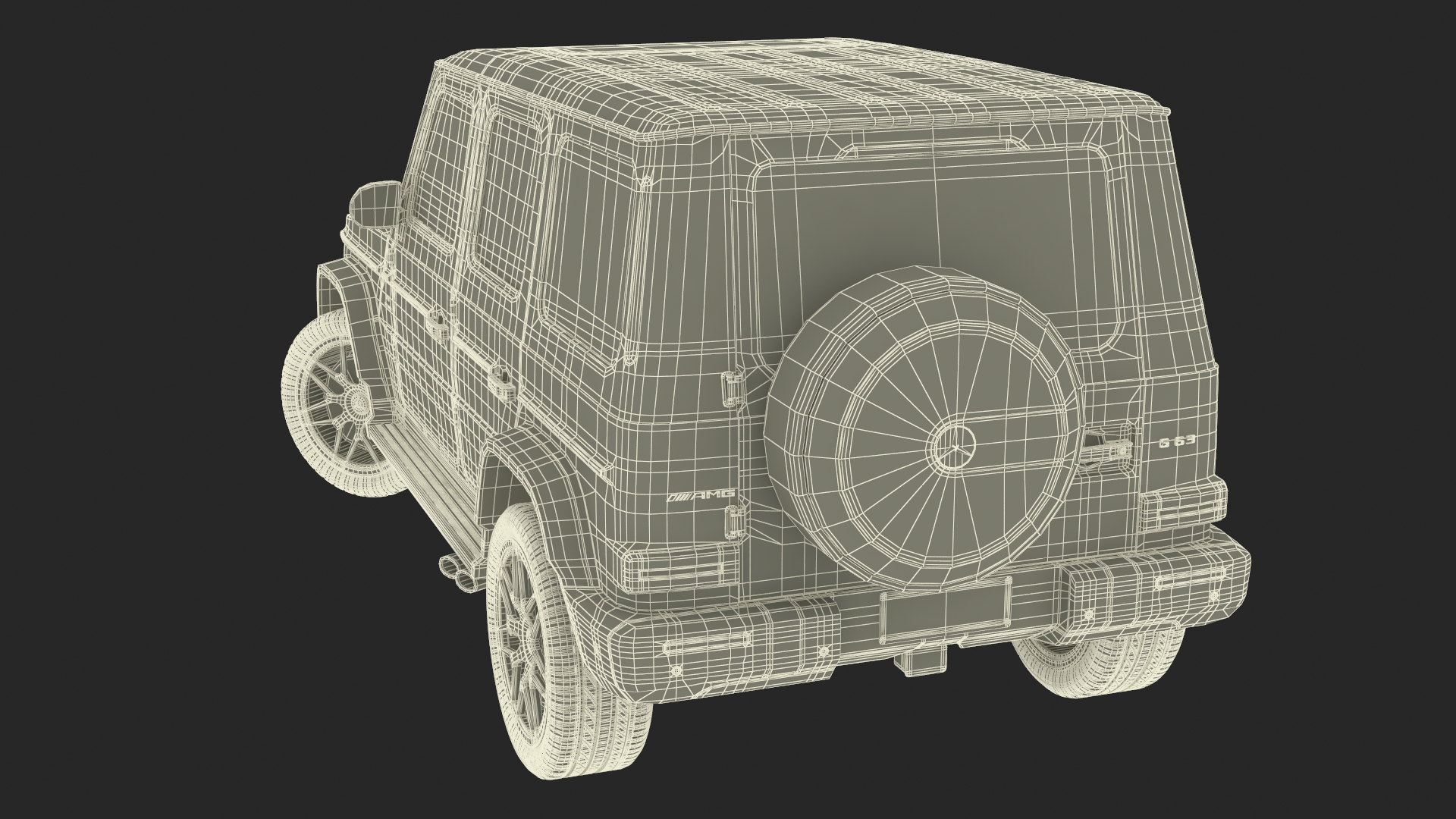 Mercedes-Benz G63 AMG Green Rigged 3D model