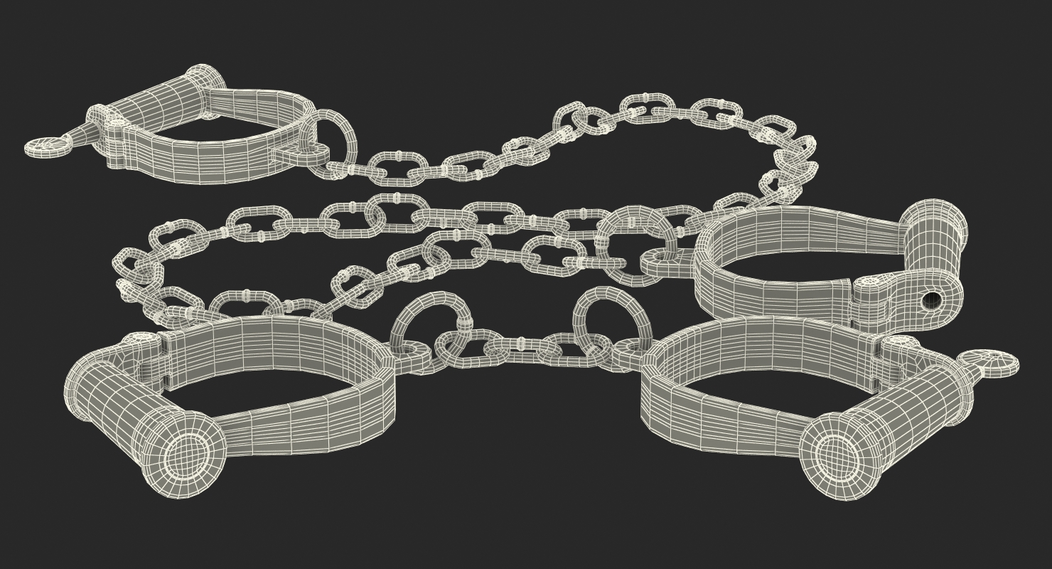 3D model Old Hand and Leg Shackles