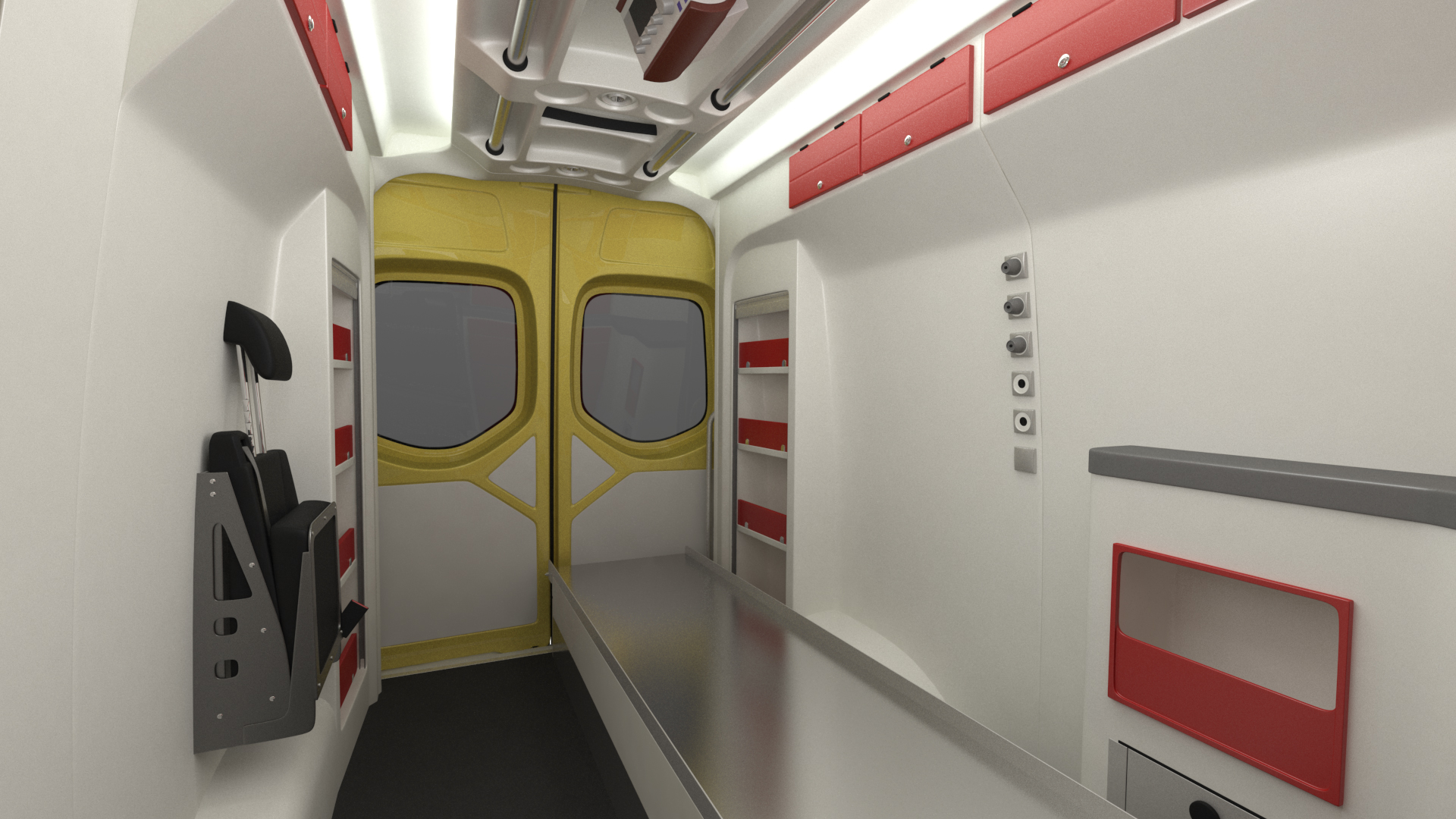 3D Meredes Benz Sprinter Emergency Ambulance Rigged model