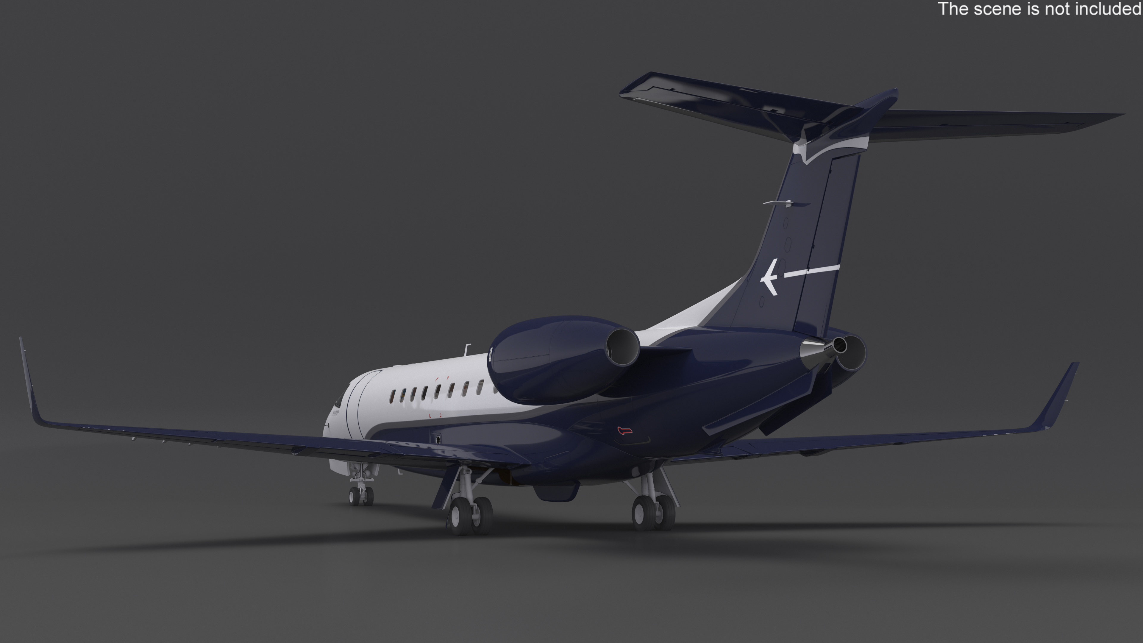 3D Private Jet Aircraft 650E with Cabin Rigged model