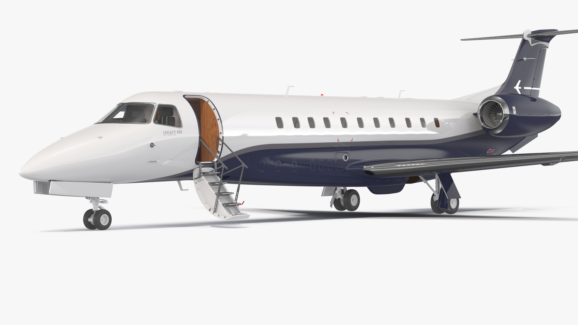 3D Private Jet Aircraft 650E with Cabin Rigged model