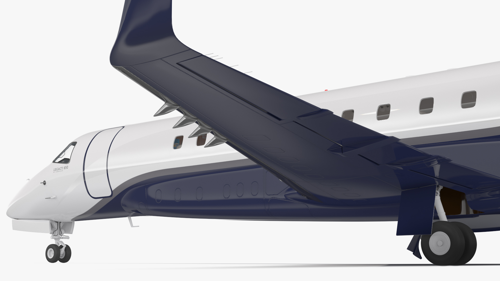 3D Private Jet Aircraft 650E with Cabin Rigged model