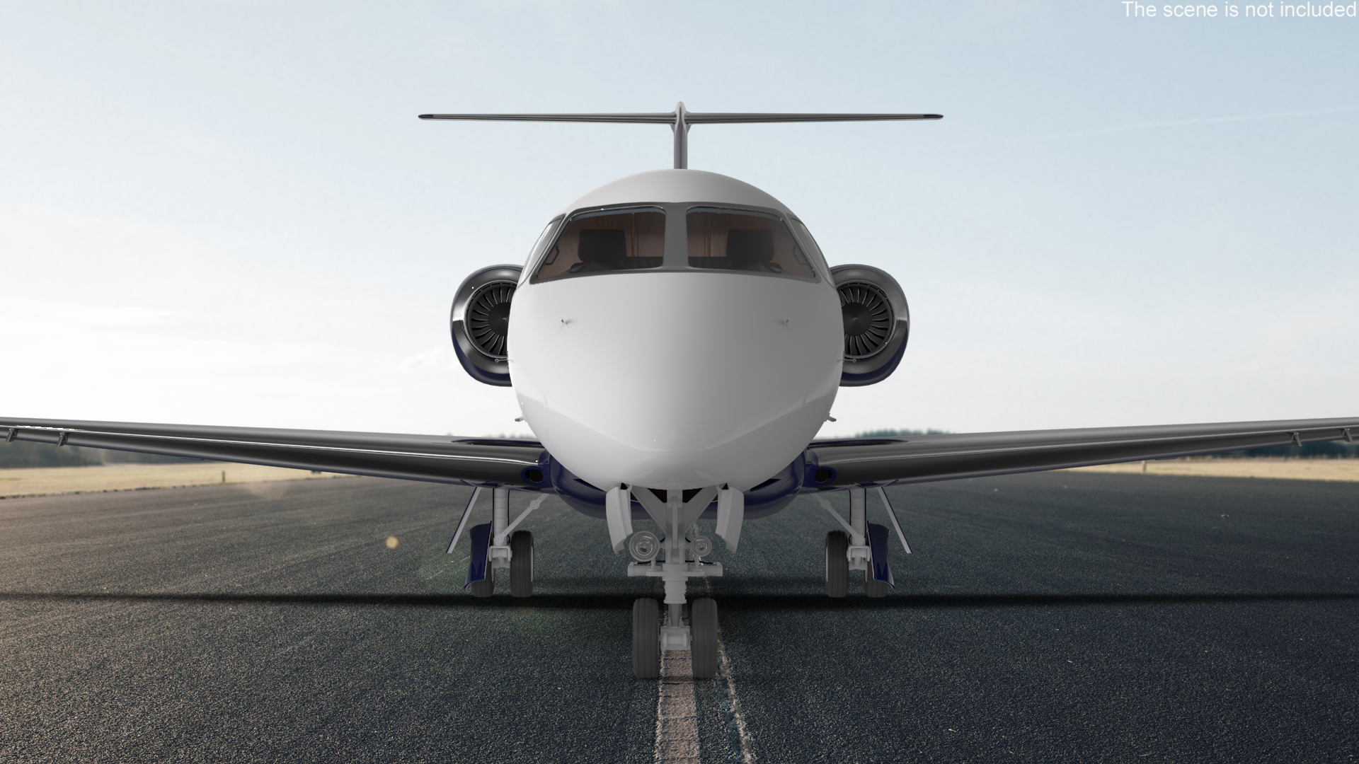 3D Private Jet Aircraft 650E with Cabin Rigged model