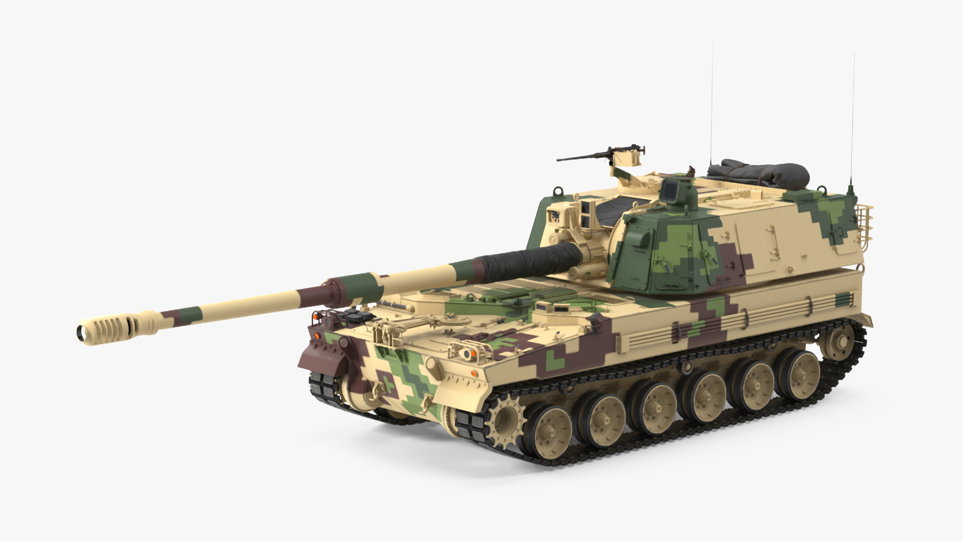 3D Self Propelled Howitzer K9 Thunder Rigged