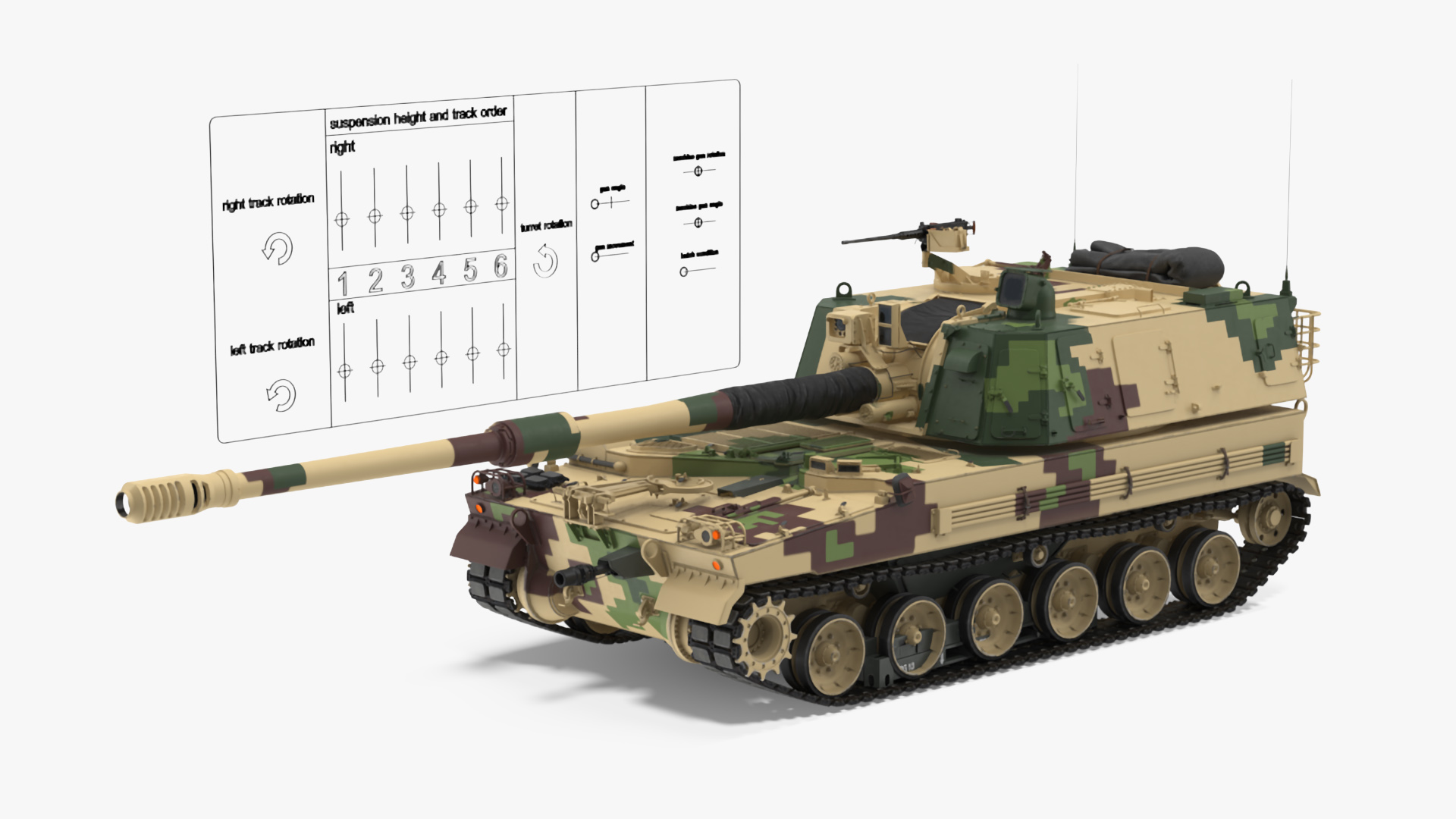 3D Self Propelled Howitzer K9 Thunder Rigged