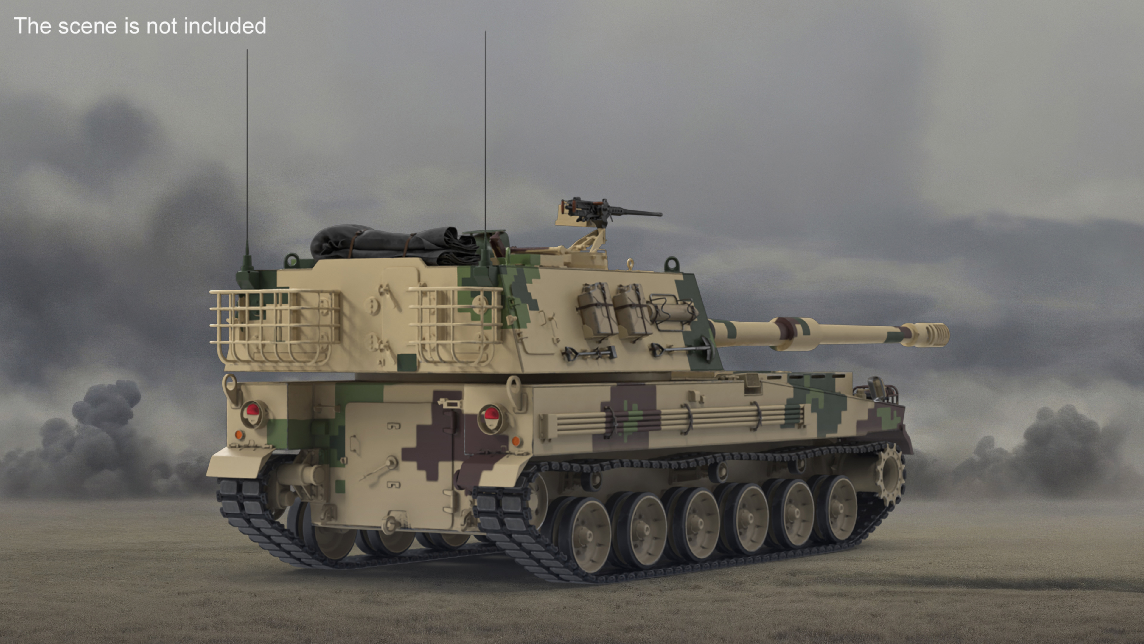 3D Self Propelled Howitzer K9 Thunder Rigged