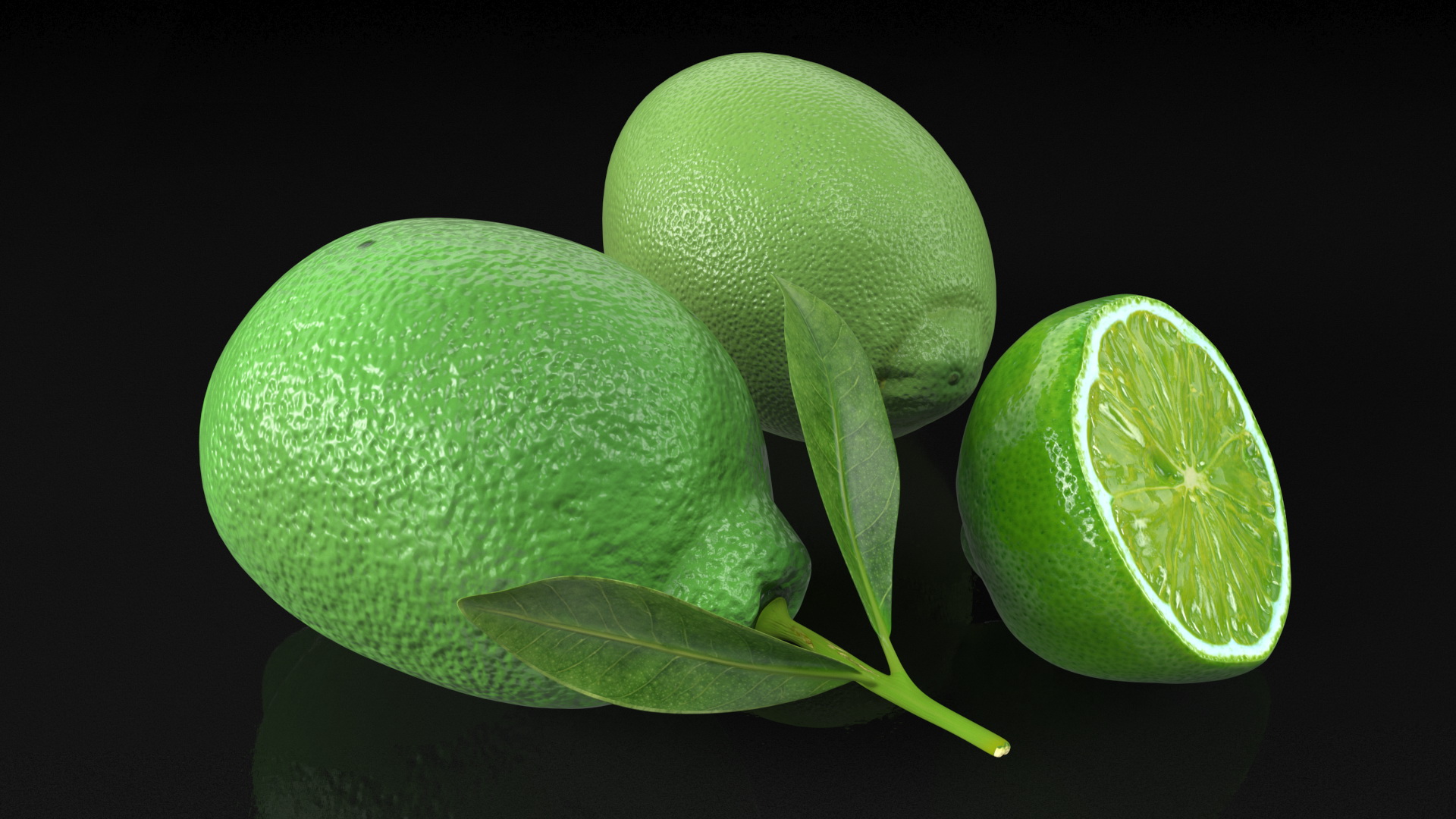 3D model Green Lemon Set