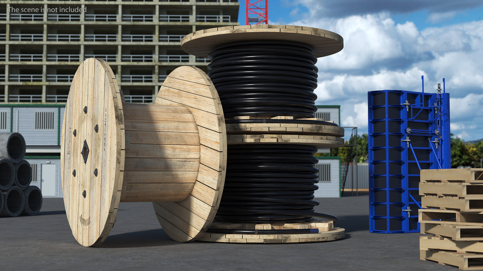 3D model Stack of Cable Reels