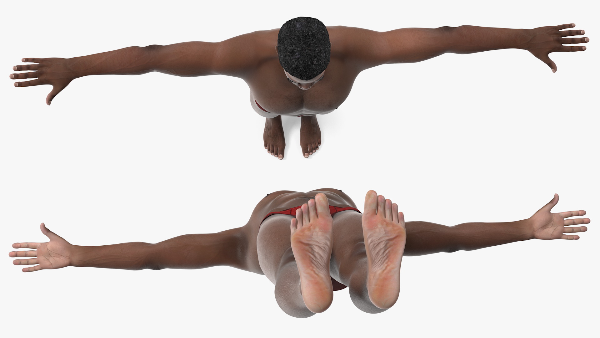 African American Man Rigged 3D