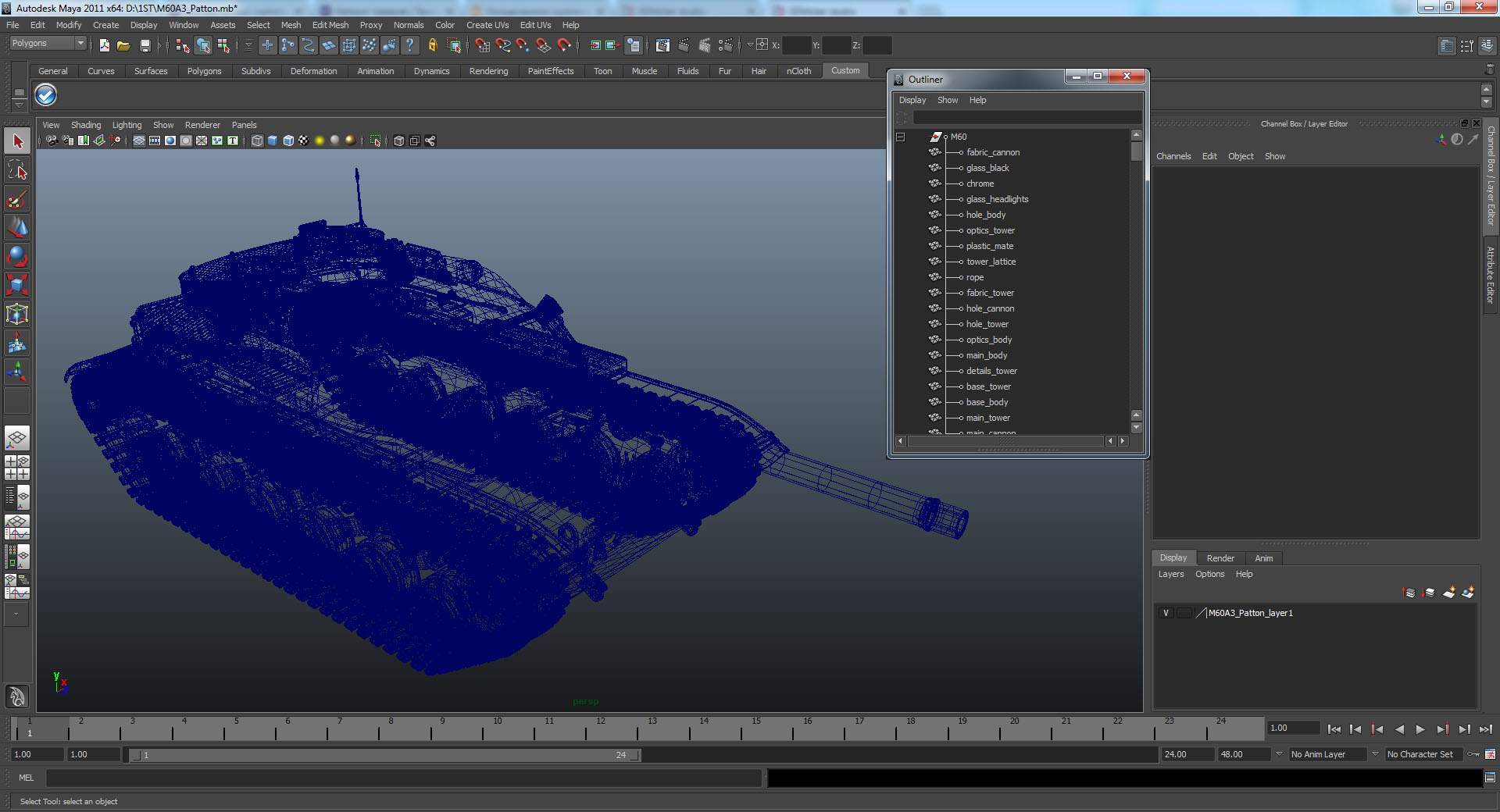 US Combat Tank M60A3 Patton 3D