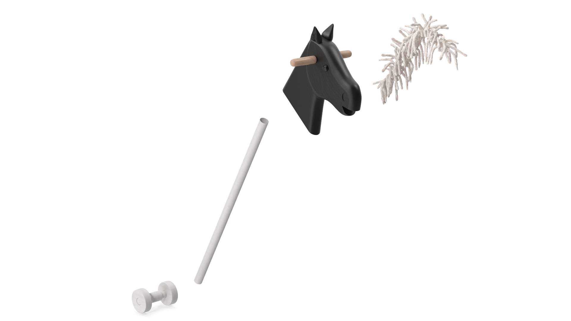 Hobby Horse Nursery Toy Black 3D model