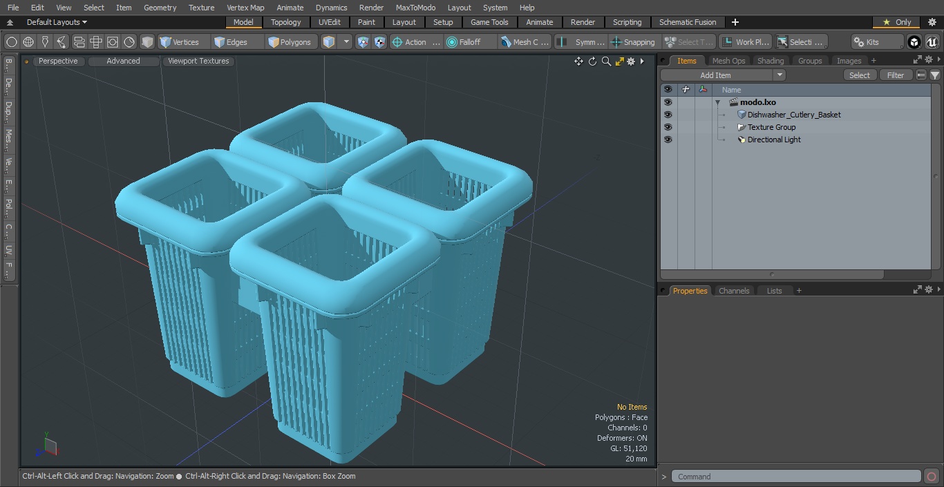 3D model Dishwasher Cutlery Basket