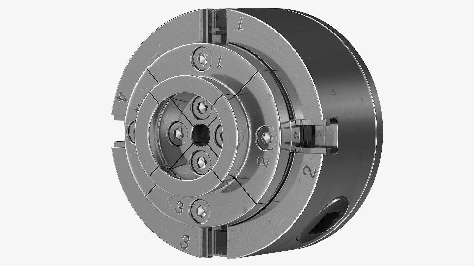 3D Adjustable 4 Jaw Self Centering Lathe Chuck model