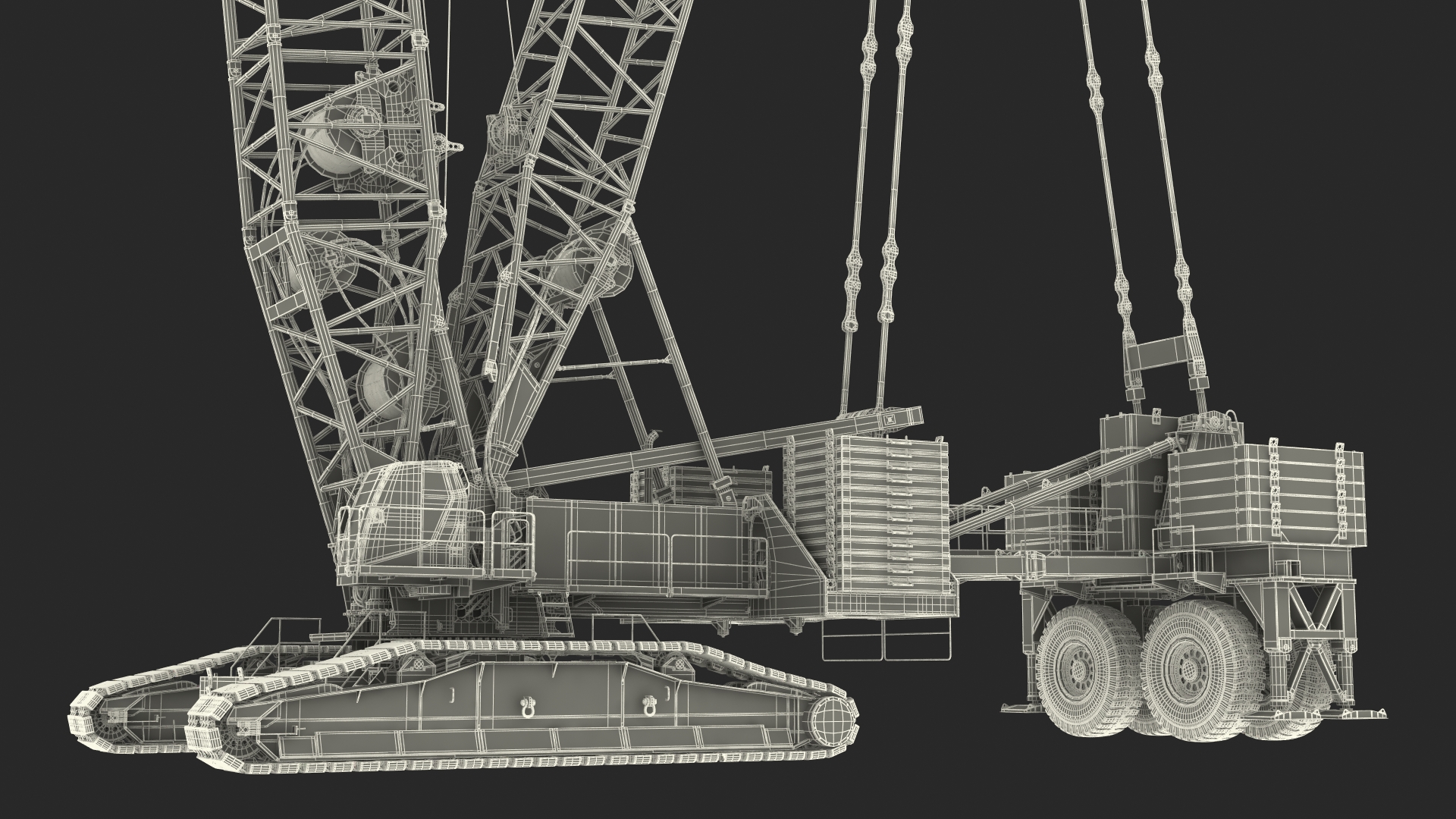 3D Crawler Crane Manitowoc 18000 MAX-ER