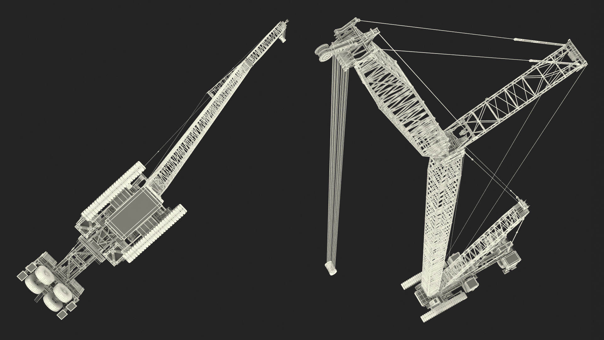 3D Crawler Crane Manitowoc 18000 MAX-ER