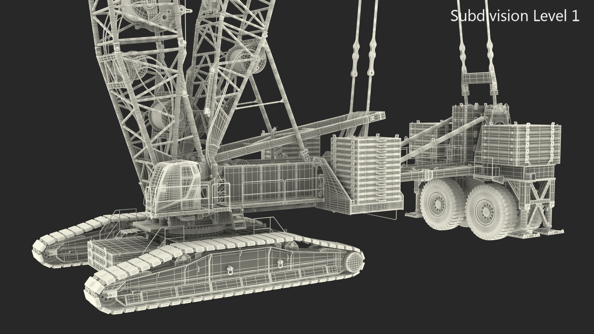 3D Crawler Crane Manitowoc 18000 MAX-ER