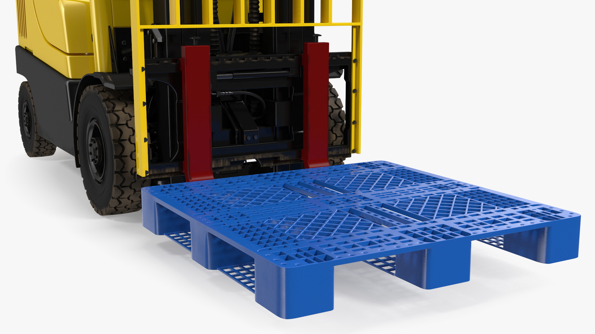 3D Industrial Forklift with Pallet