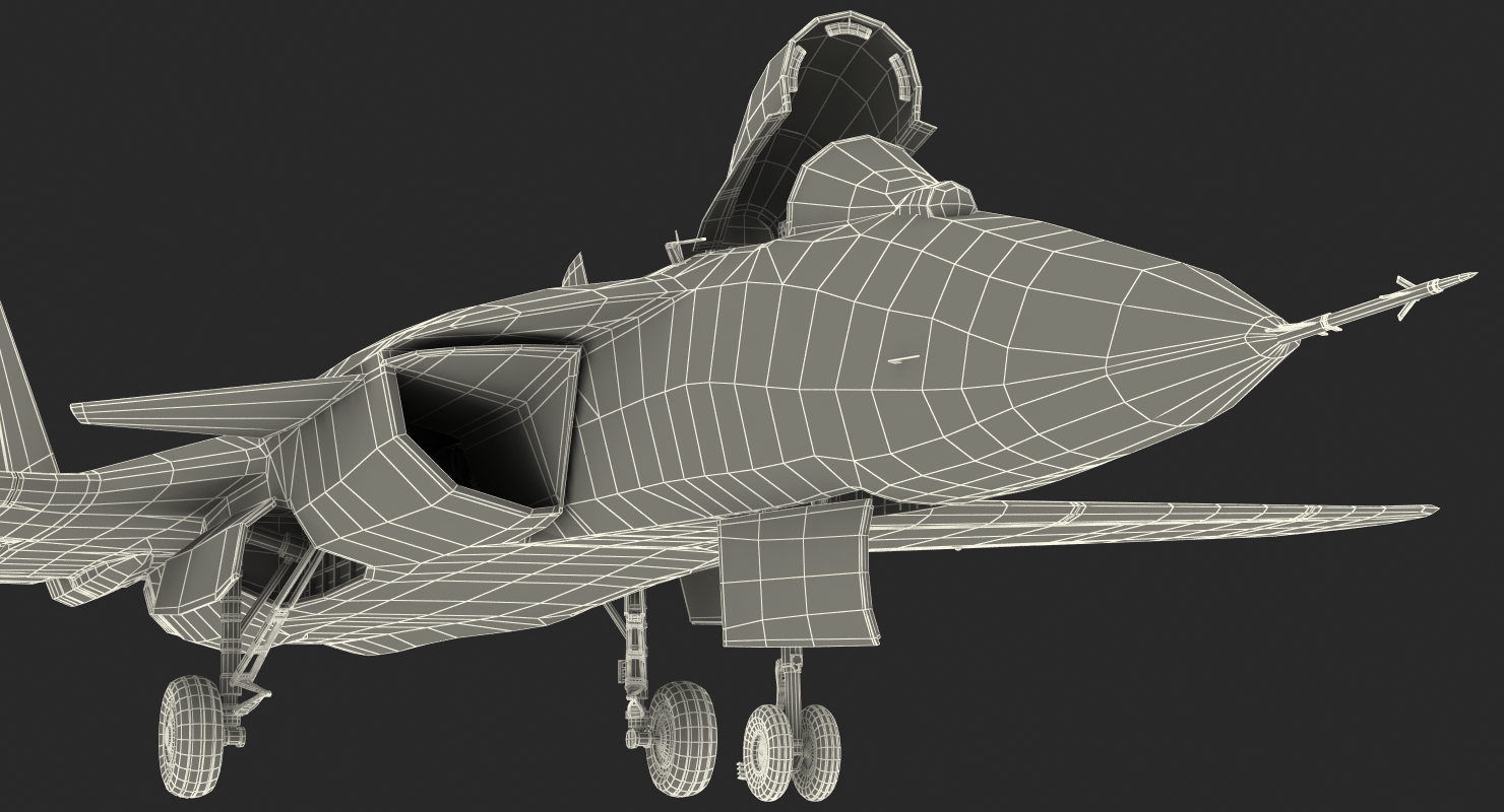 3D Sukhoi Su 47 Berkut Russin Jet Fighter model