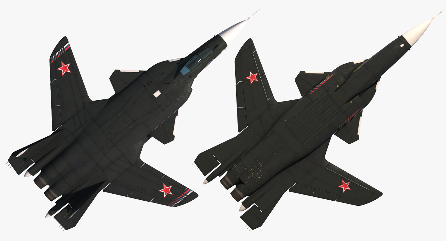 3D Sukhoi Su 47 Berkut Russin Jet Fighter model