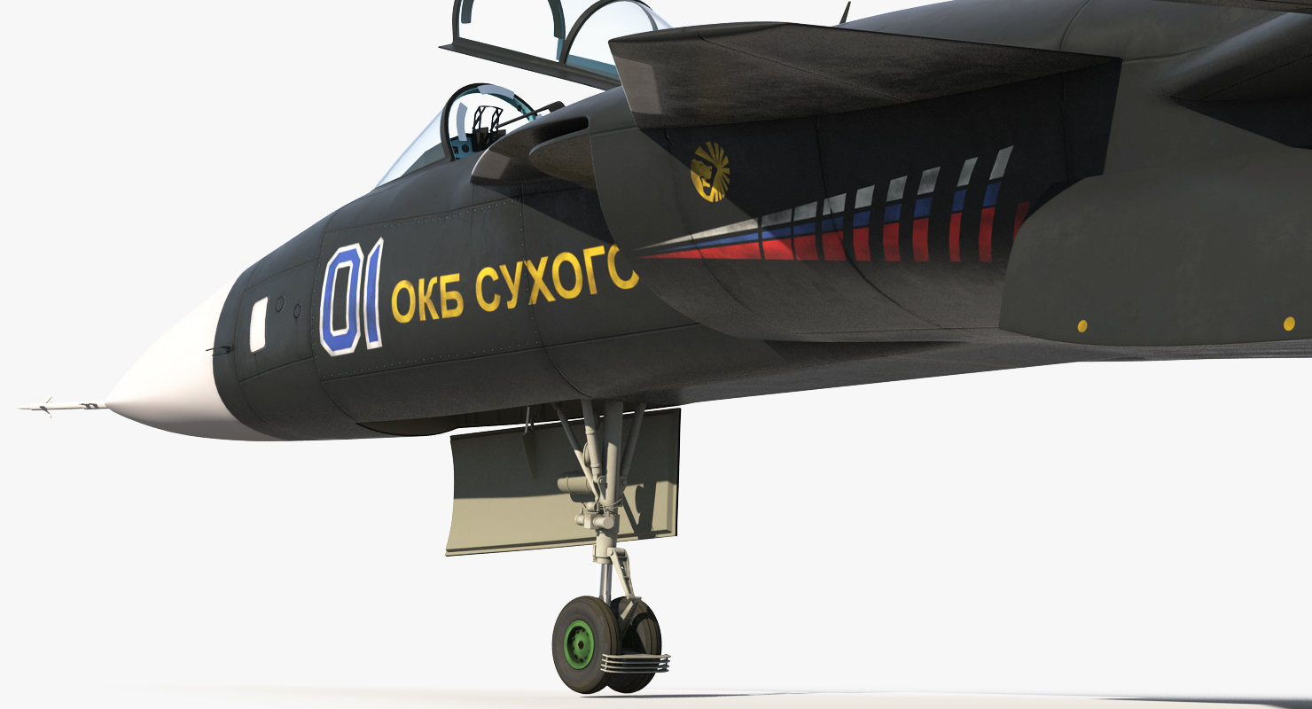 3D Sukhoi Su 47 Berkut Russin Jet Fighter model