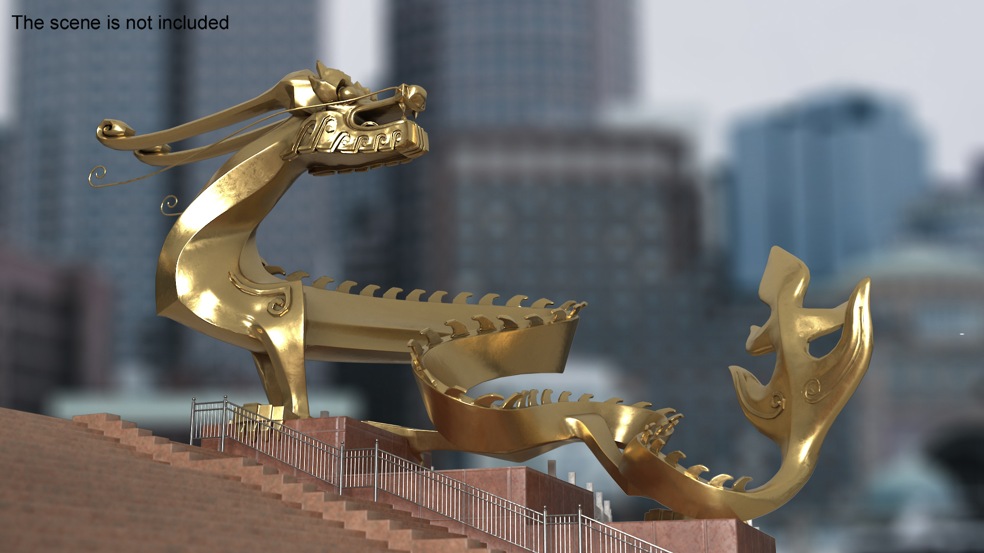 3D Chinese Dragon Statue