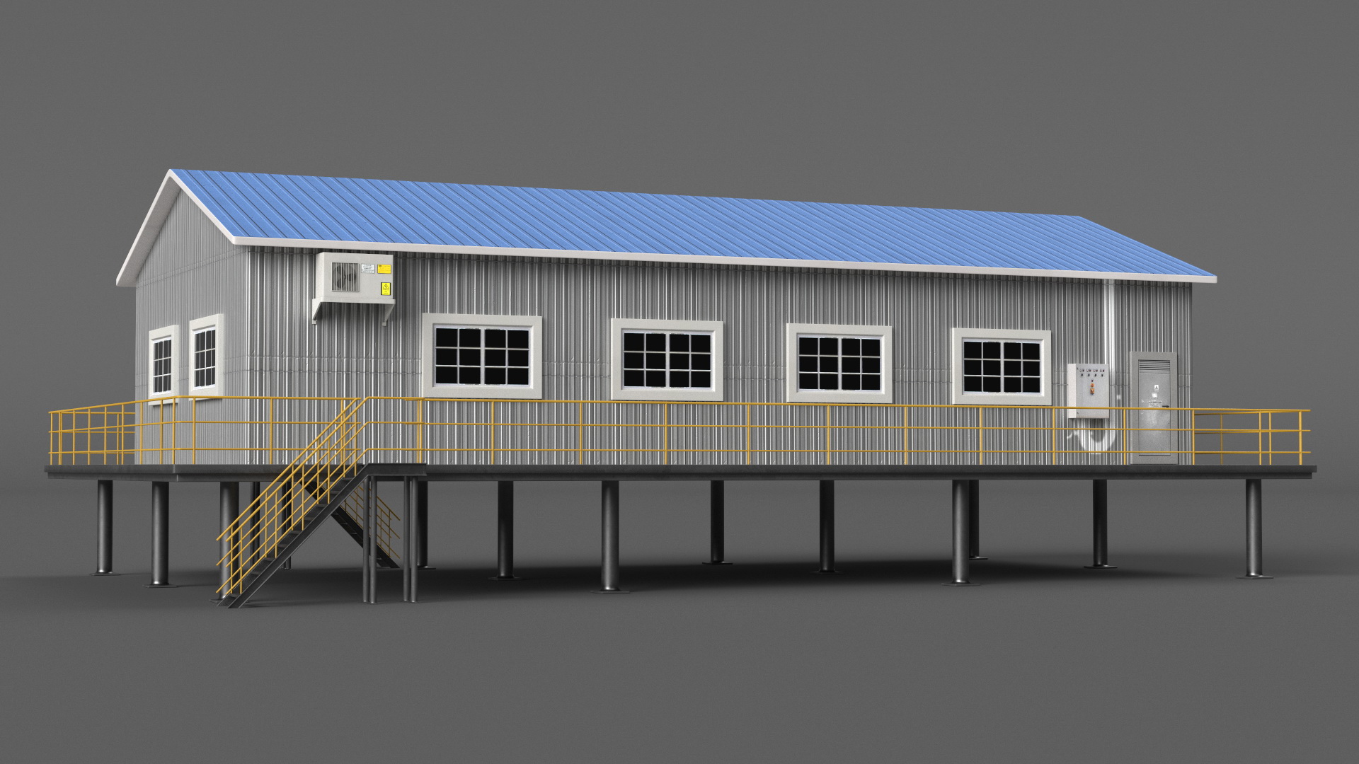 3D Stilted Cabin model