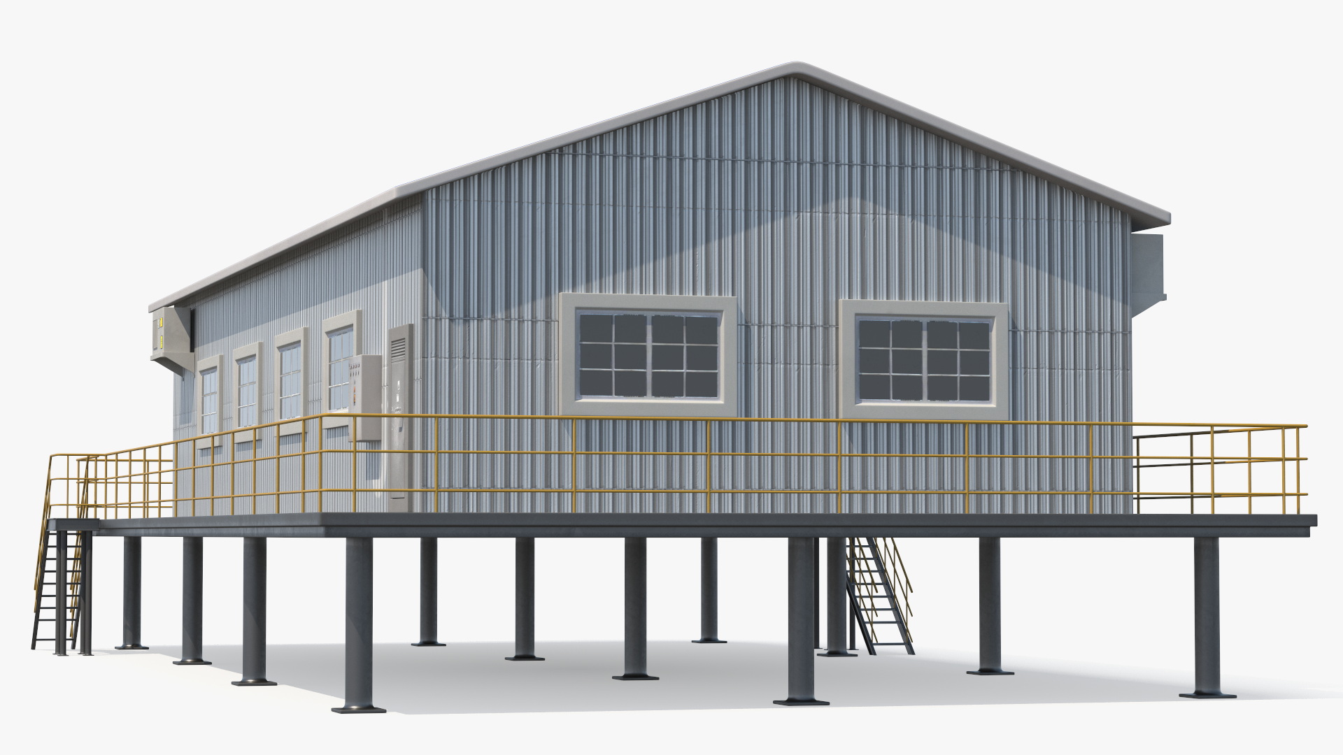 3D Stilted Cabin model