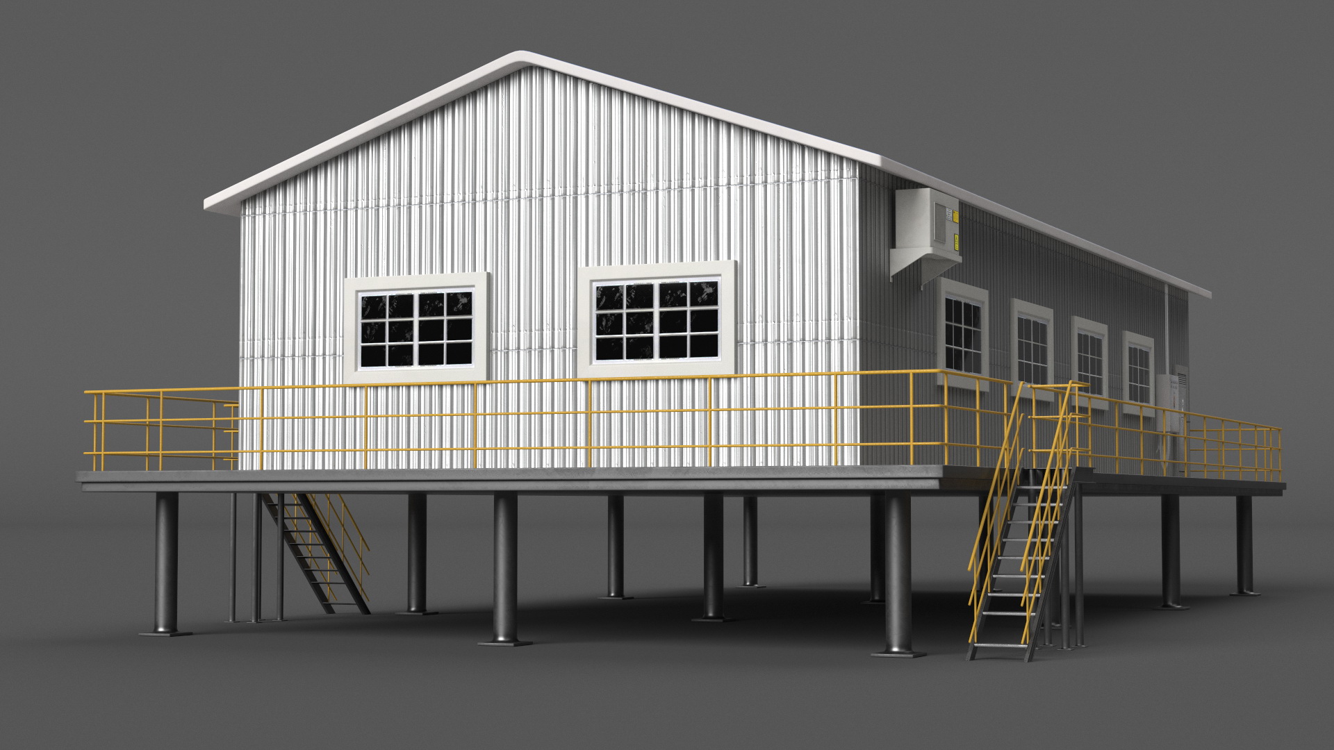 3D Stilted Cabin model