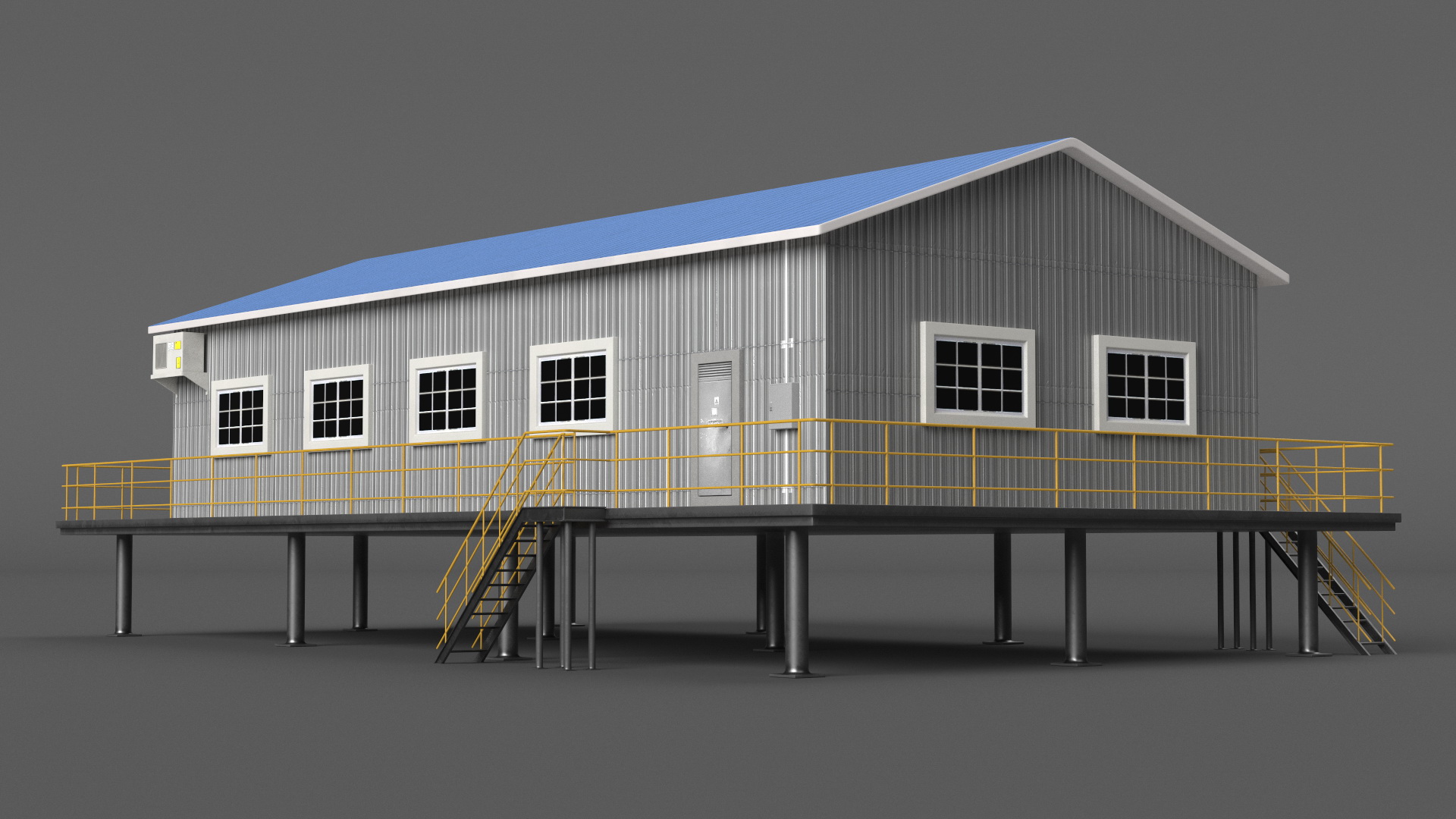 3D Stilted Cabin model