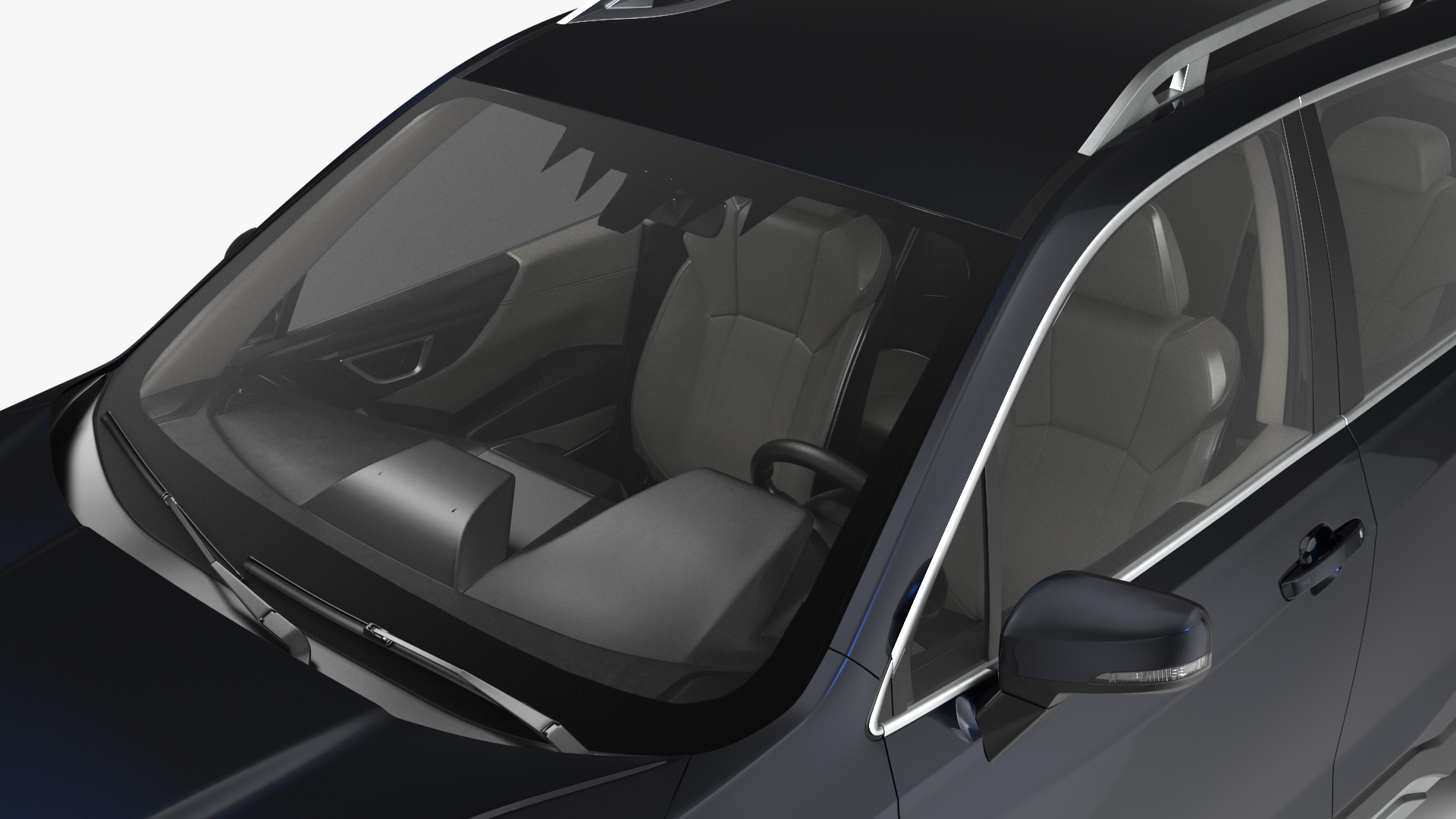 Black Subaru Forester 2022 Simple Interior 3D