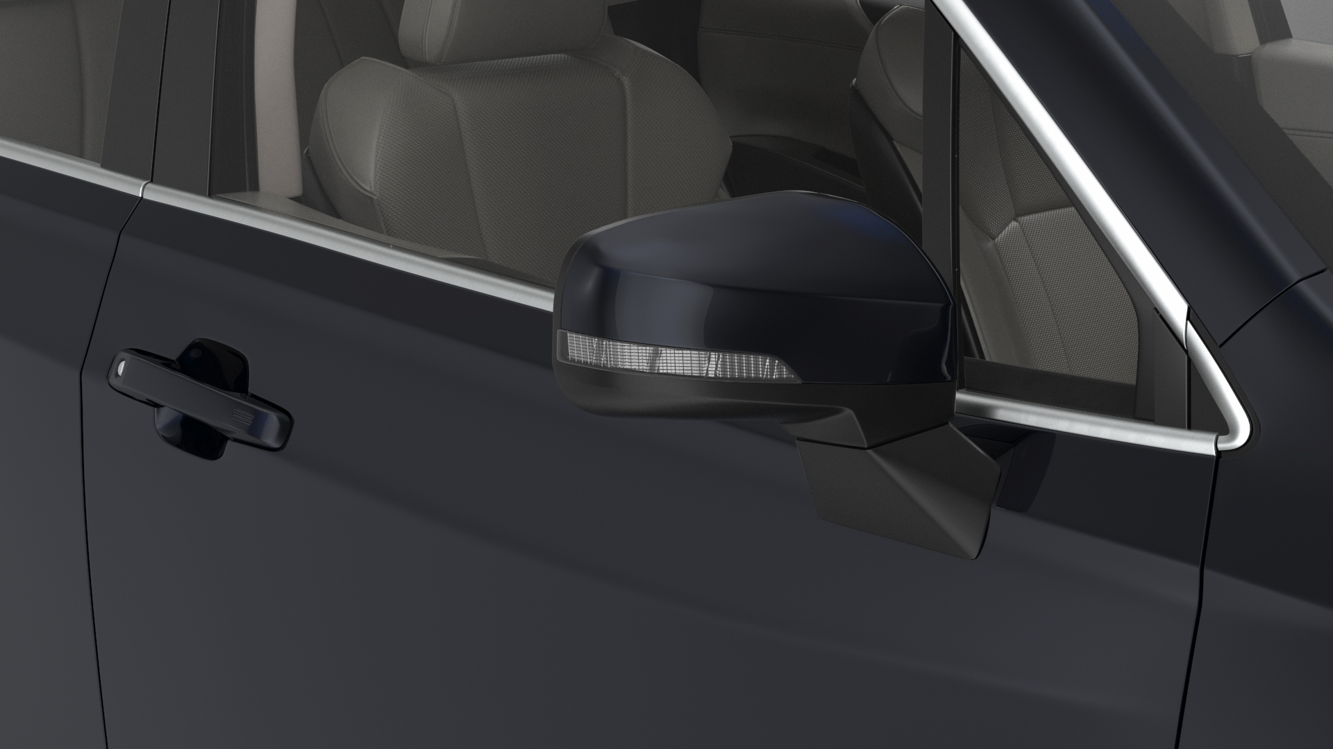 Black Subaru Forester 2022 Simple Interior 3D