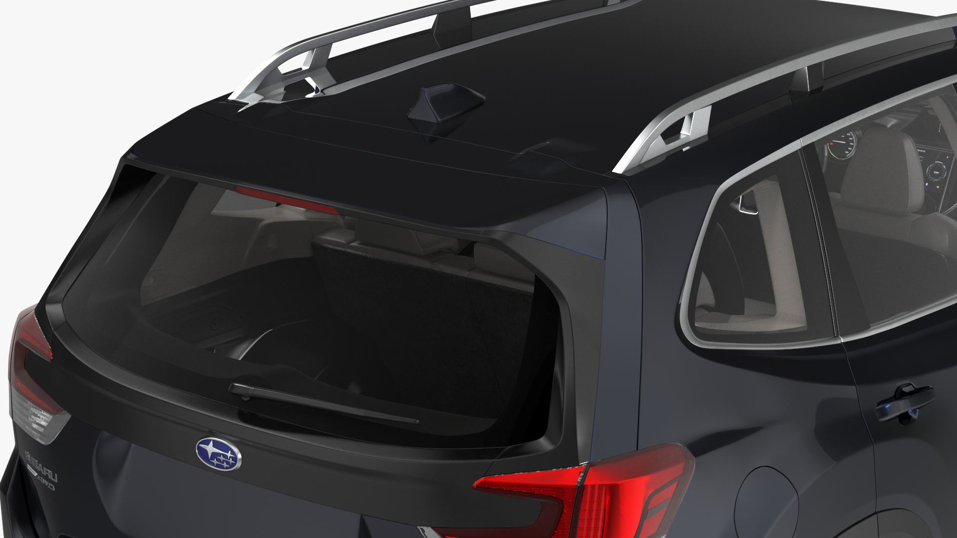 Black Subaru Forester 2022 Simple Interior 3D