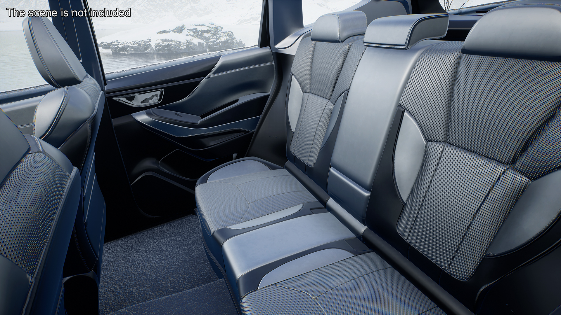 Black Subaru Forester 2022 Simple Interior 3D