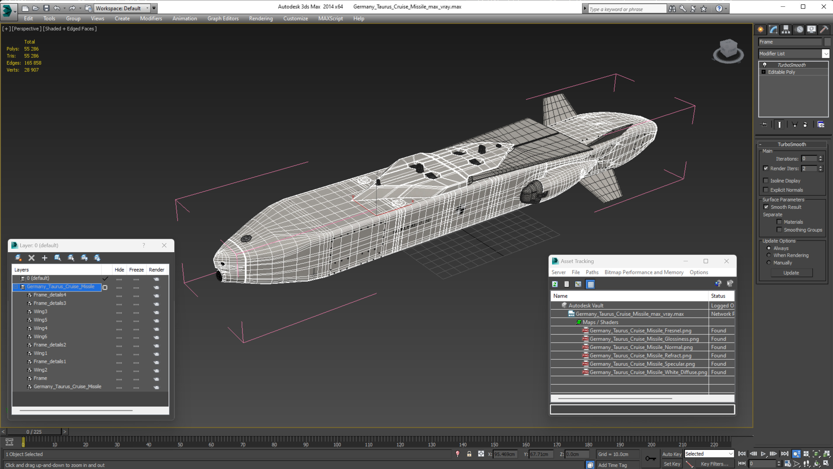 Germany Taurus Cruise Missile 3D model