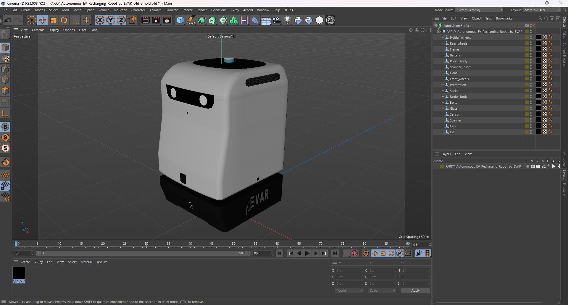 PARKY Autonomous EV Recharging Robot by EVAR 3D model