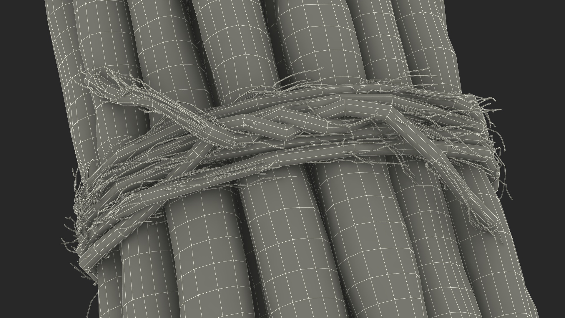 Vanilla Sticks Bunch Fur 3D model