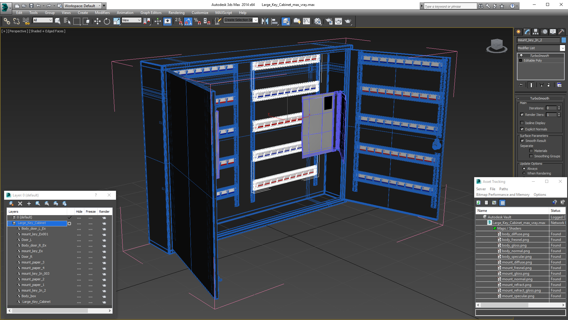 Large Key Cabinet 3D