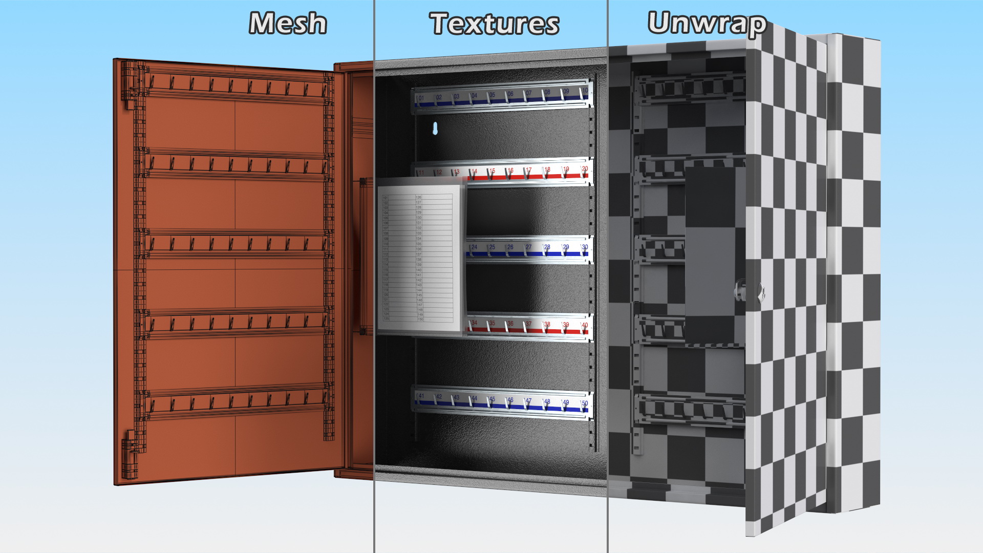 Large Key Cabinet 3D