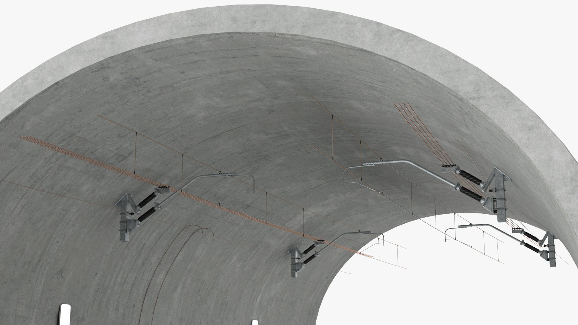 3D Railway Subway Cross Section Bend model