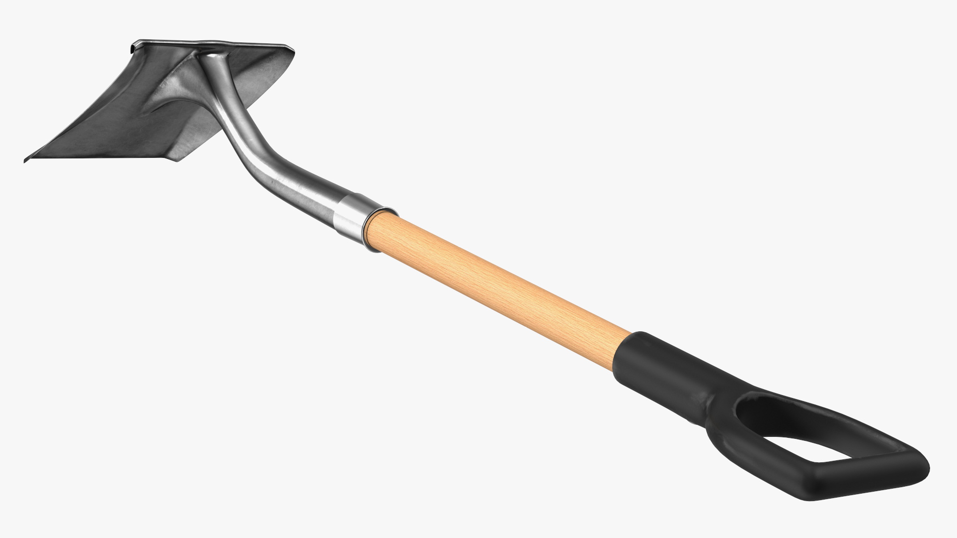 3D model D-Handle Square Point Wooden Shovel