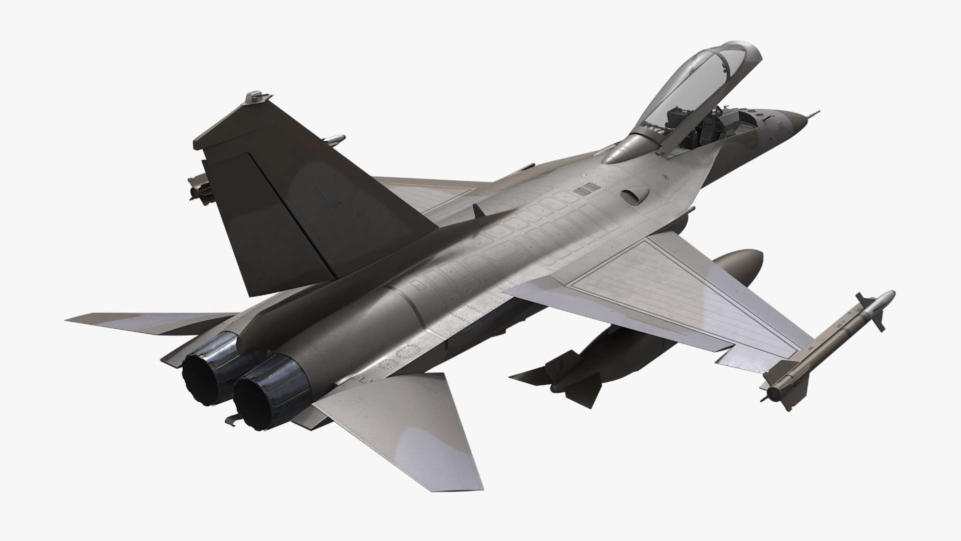 Combat Interceptor Fighter Jet Rigged 3D