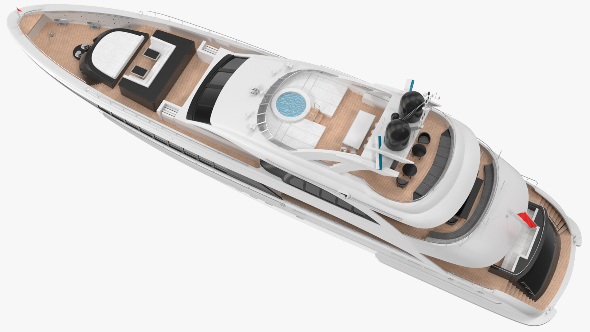 3D Luxury Motor Mega Yacht model