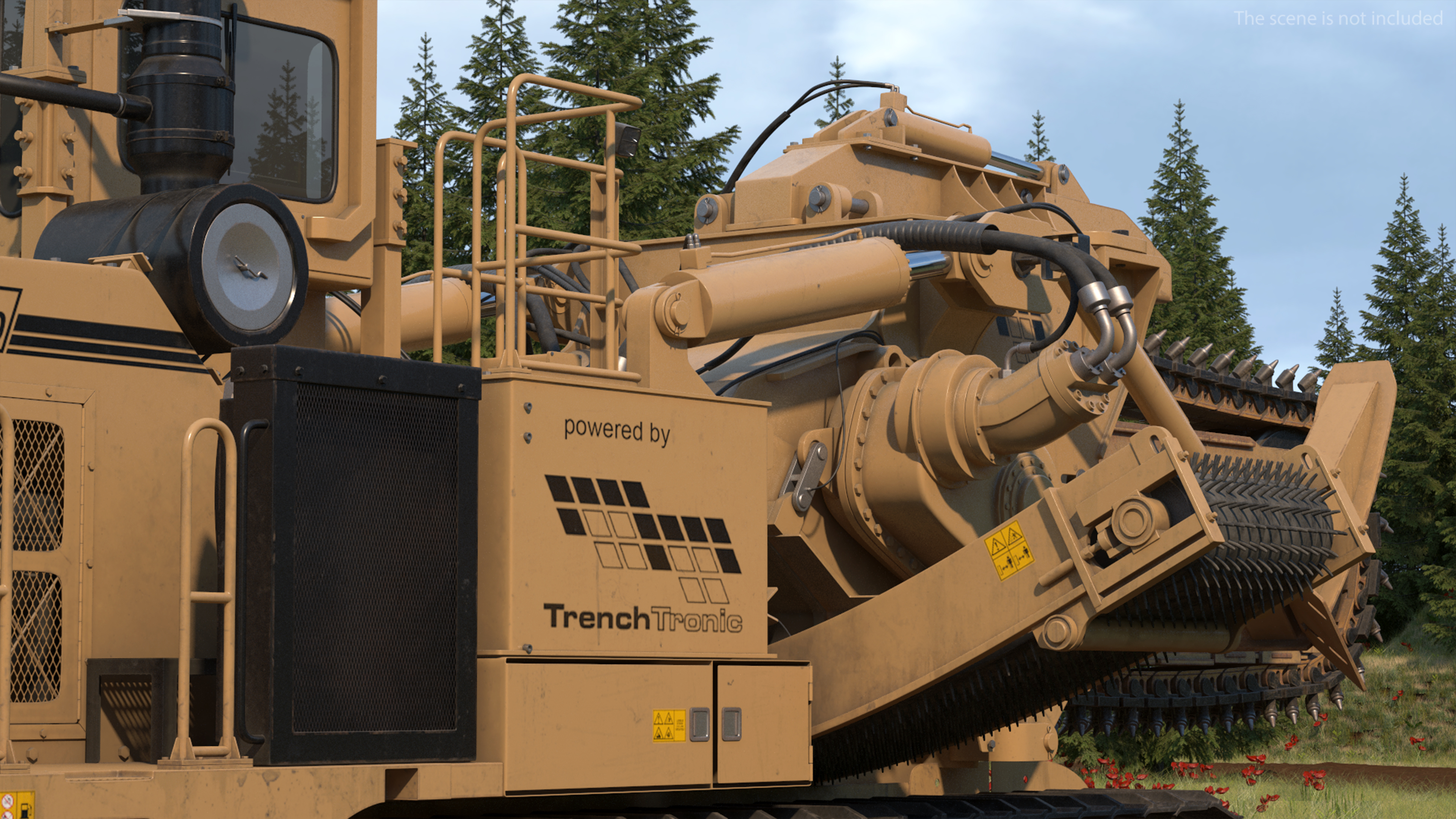 3D Trencher Machine Tesmec 1475 XL EVO Dusty